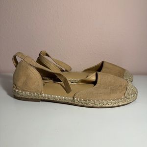 Nude Flat Espadrille size 10 Wide Width